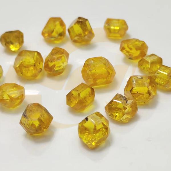 Yellow Uncut Rough Diamond Lab Grown Synthetic Diamond For Gem