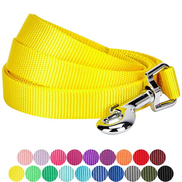 Classic Solid Color Nylon Dog Leash High Density Webbing To Add Durability