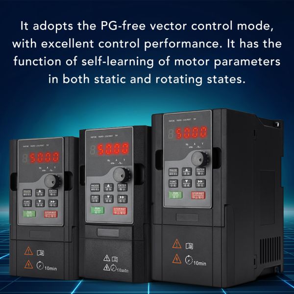 High Performance Industrial Control 220V 380V AC Single/Three Phase Vector Control 0.4KW-4KW Water Pump VFD