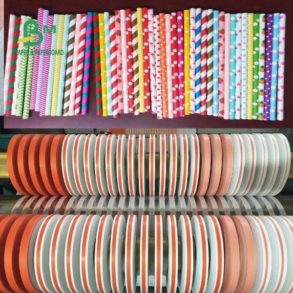 straw paper 15mm Width Food Grade Paper Roll For Straws Moisture Resistant