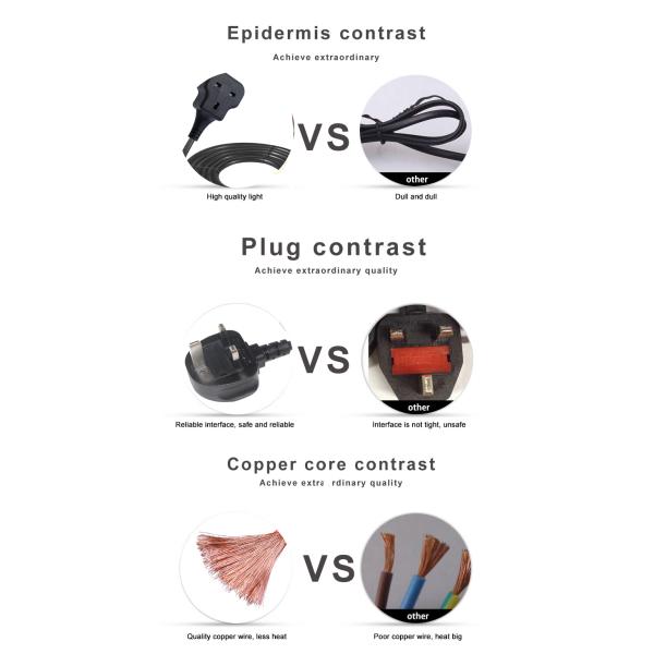 plug contrast,Epidermis contrast,copper core contrast