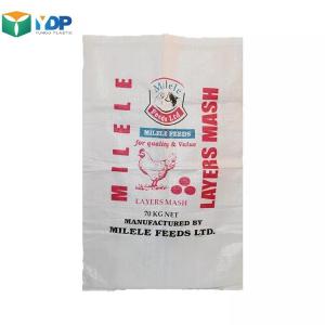 China 55*90cm Polypropylene Woven Sack Bag For Chicken Feed Fertilizer grains on sale