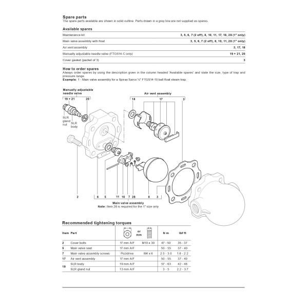 Screwed Ball Float Steam Trap FTGS14 Spirax Sarco