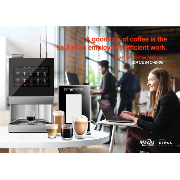 2000W Automatic Espresso Fresh Coffee Vending Machine 4G WIFI Internet