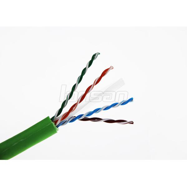 High Speed Transmission Cat6A Lan Cable Rohs Jacket PE Insulation 1000ft / 305m