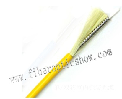 Custom Armored Fiber Optic Cable In Pigtail and Patch Cable , PVC 3.0mm