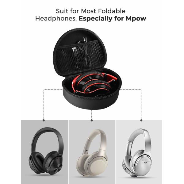 L7.87in Foldable Headphone Carrying Case Hard EVA Cover