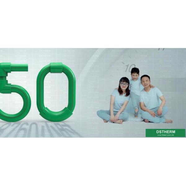 PN10 PPR Hard Plastic Pipe , Plastic Hot Water Pipe Wall Smooth Long Service Life