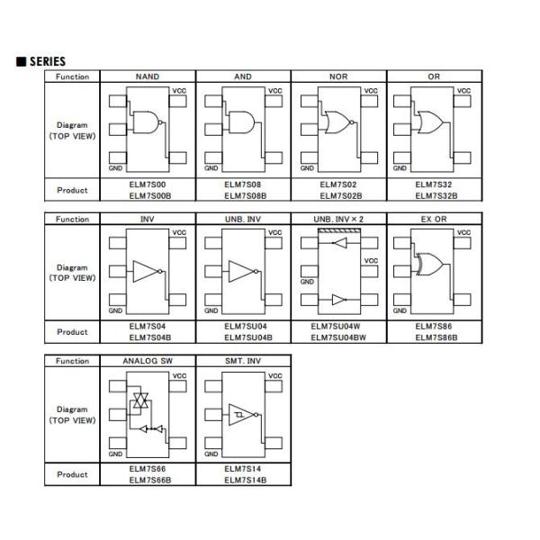 LM7SCIMS CMOS LOGIC IC 2 input NAND gate Signal Schottky diode , double diode model