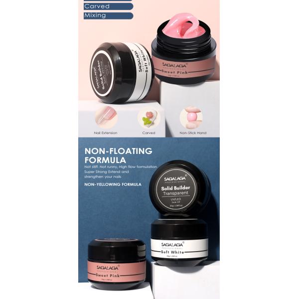 Private Label 3d Sculpture Hard Gel Packaging Solid Color Nail Uv Solid Builder for Nails Extension Gel Clear Polish Pot