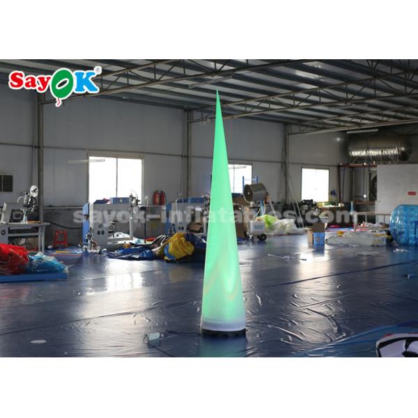 Portable Inflatable Lighting Decoration Column Lighting Cone White Fabric