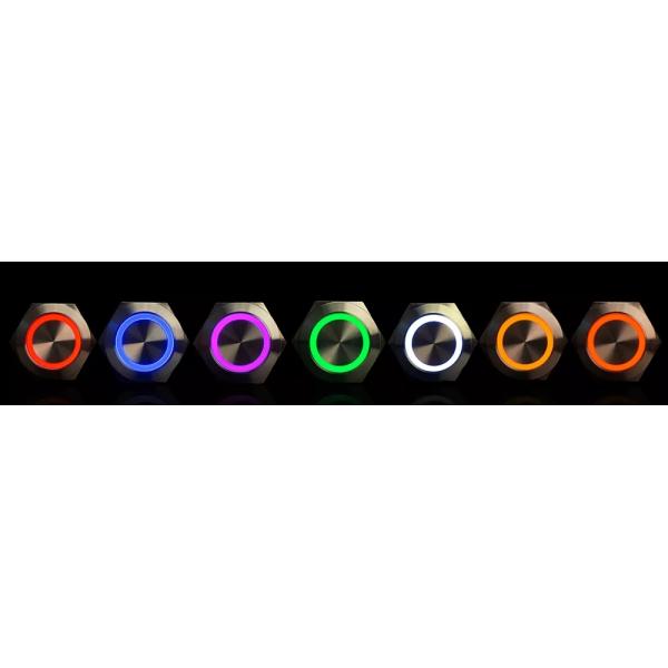 22mm Illuminated Piezo Switch Push Button Ip69k Self Reset Underwater