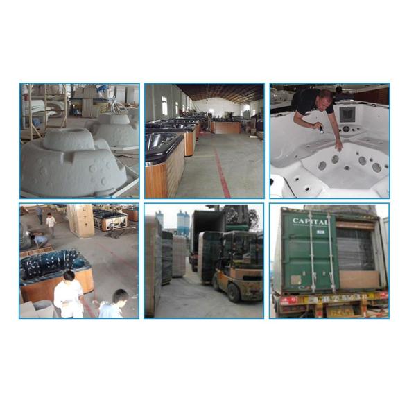 Computer Control Outdoor Whirlpool Tub Rectangle Shape CE / SAA certification