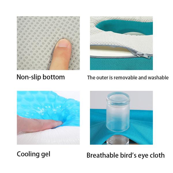 Customized Color Therapy Donut Tailbone Cushion for Pregnancy Coccyx Sciatica Gel Seat
