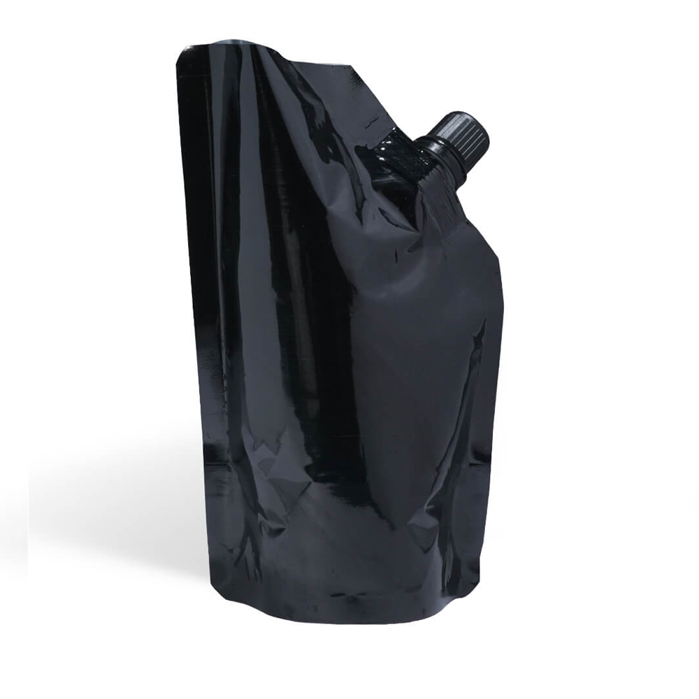 Black Spout Pouch Plastic Packaging Bag Bolsas Para Jugos Liquidos Detergent Spout Pouch for Cosmetic