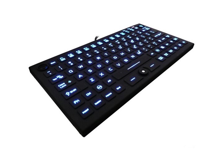 Waterproof Backlit Usb Keyboard With Mouse , Silicone Rubber Illuminated