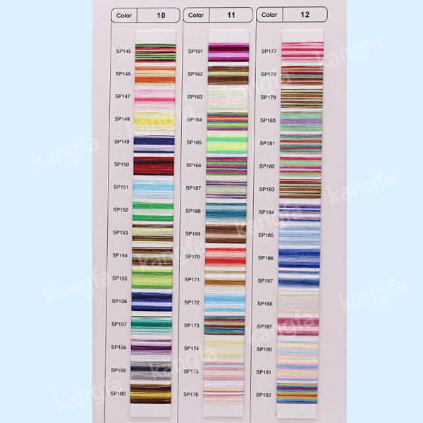 OEM/ODM 96 Colors Variegated Multicolor 100% Polyester Embroidery Thread for Machine Embroidery