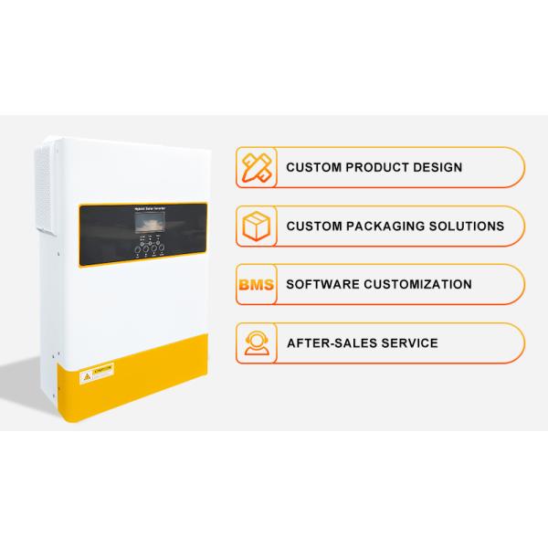 Acceptable Input Voltage Range 170-280VAC For personal Computer 6.2kW Single Phase Solar Inverter with 48V Battery and MPPT