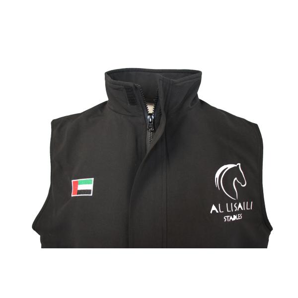100% Polyester Fleece Lined 413 GSM Vest Sleeveless Jacket Thermal Black