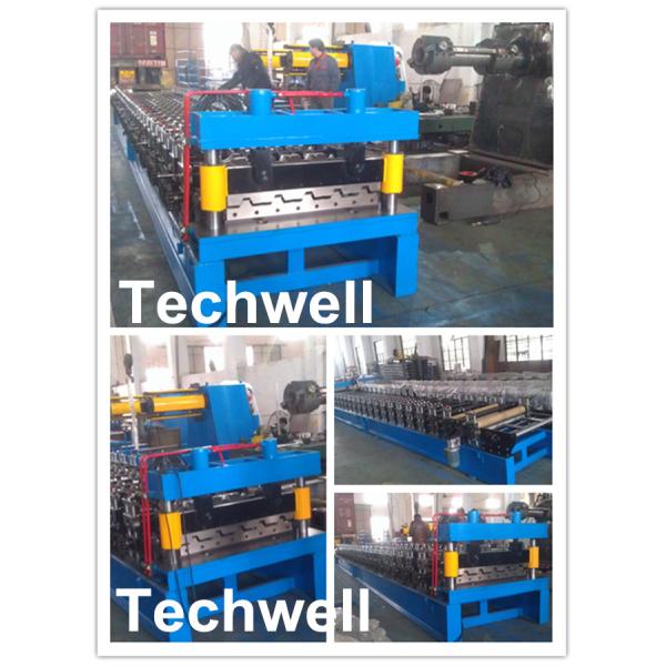 Steel Metal Wall Cladding Roof Roll Forming Machine With PLC Control System