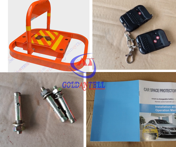 Waterproof lockable bollards for car parks , DC12V parking lock device