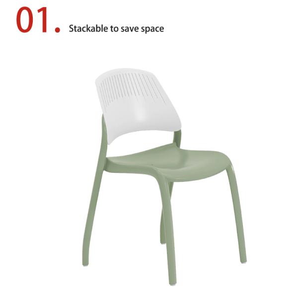 Detachable Thick Plastic Backrest Chair Multiple Colors Available For PP Material Chairs Support customization
