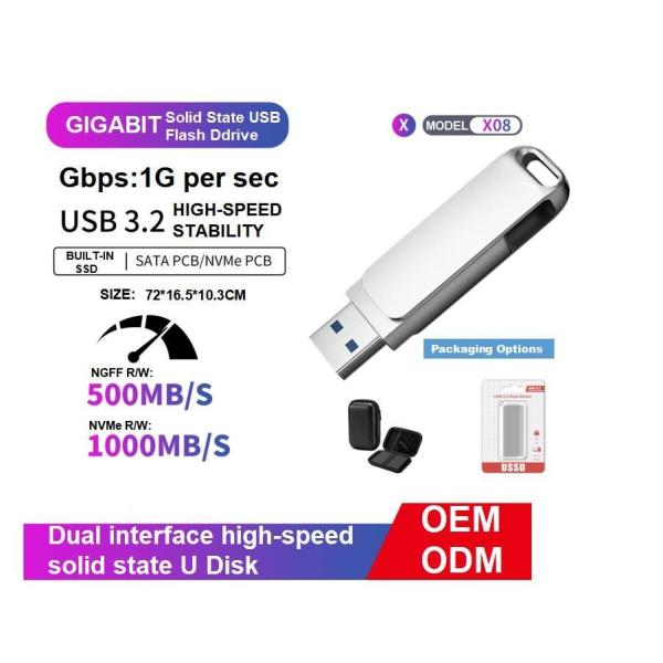 Safe Durable Usb Type C Flash Drive 1tb 1000 Gb Flash Drive Massive Data