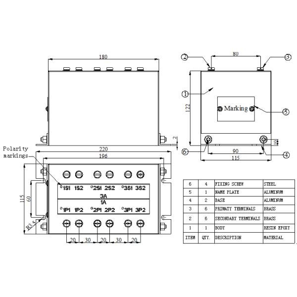 High Permeability Core LV Current Transformer Single Phase 50 / 60HZ