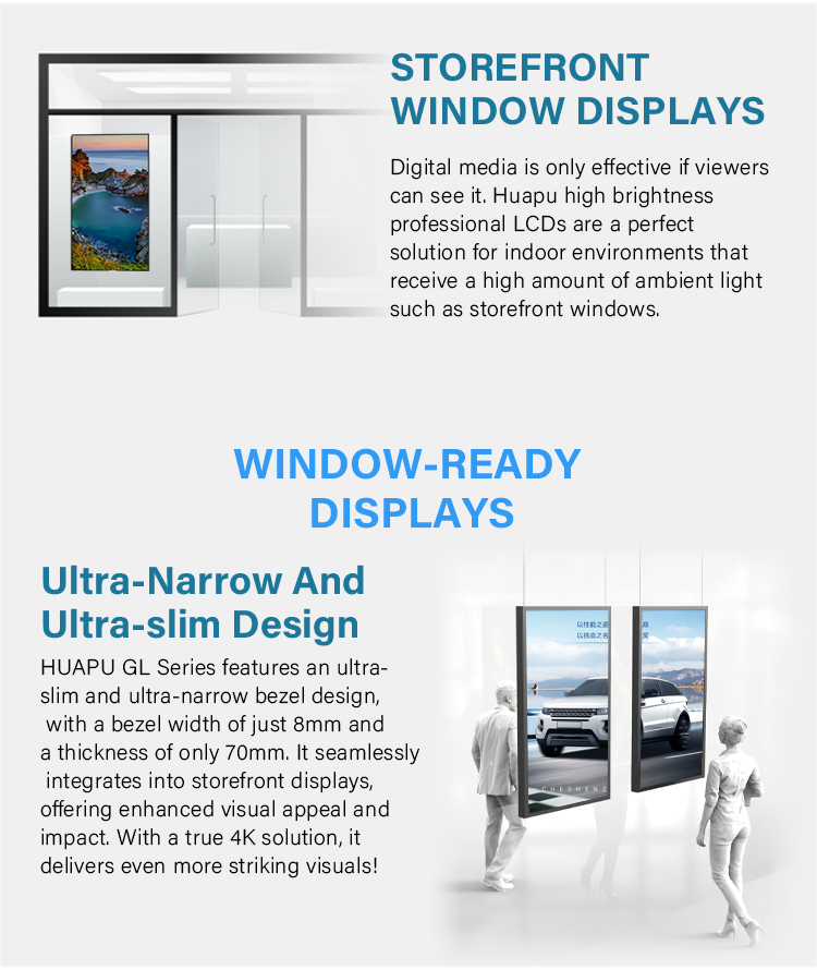 85 Inch High Brightness BOE Screen 4K Resolution LCD Wall Display Cloud Based CMS For Airport Education Digital