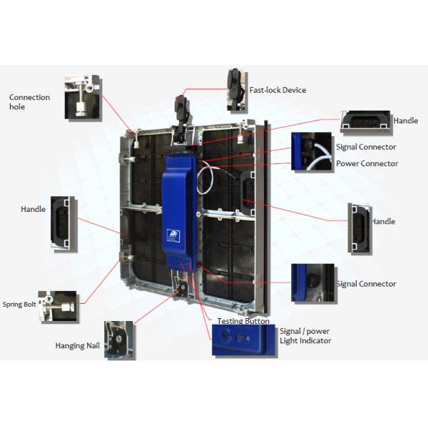 Constant Current P10 Outdoor Rental LED Screen , Horizontal Scrolling LED Display