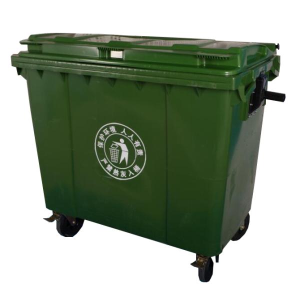 Trash can with pedals large plastic outdoor garbage dustbin for trailer
