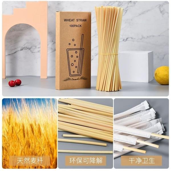 Customized Eco-Friendly Wheat Drinking Straw for Drinks 100% Natural Degradable Hay