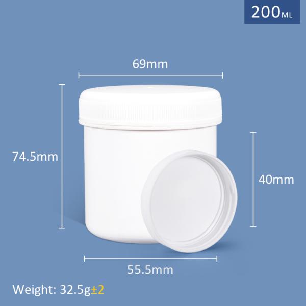 Food Storage PP Plastic Spice Boxes Jars Containers With Lids 8oz