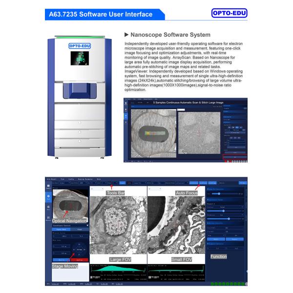 OPTO-EDU A63.7235 High-Throughput Field Emission Scanning Electron Microscope 12KV 600000x