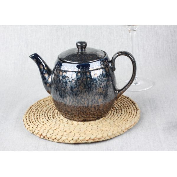 1300CC Ceramic Tea Coffee Set Teapot With Metallic Reactive Glaze