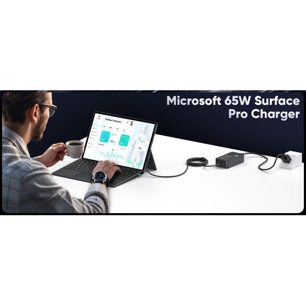 High Quality 65W 15V 4A AC Adapter Power Supply for Microsoft Surface Pro7 Book Laptop Charger QC3.0 PD3.0 Function Made ABS