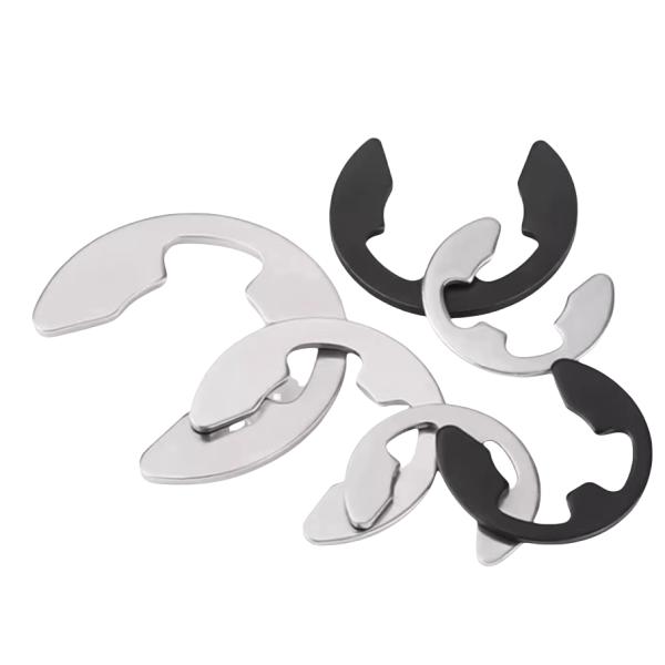 Plain Finish Stainless Steel E-Shaped Snap Ring Open Retaining Ring E Type Circlip Internal Tooth Style GB896 DIN6799
