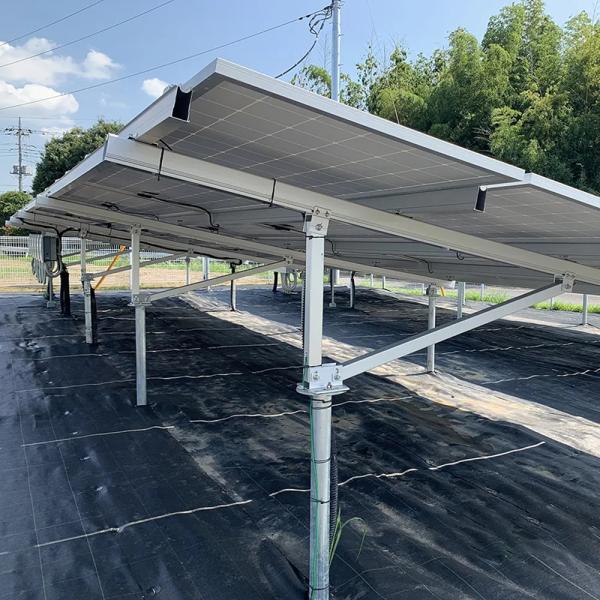Concrete Foundation Corrosion Resistant Ground Solar Panel Mounting Bracket For Tilt Angle Adjusting