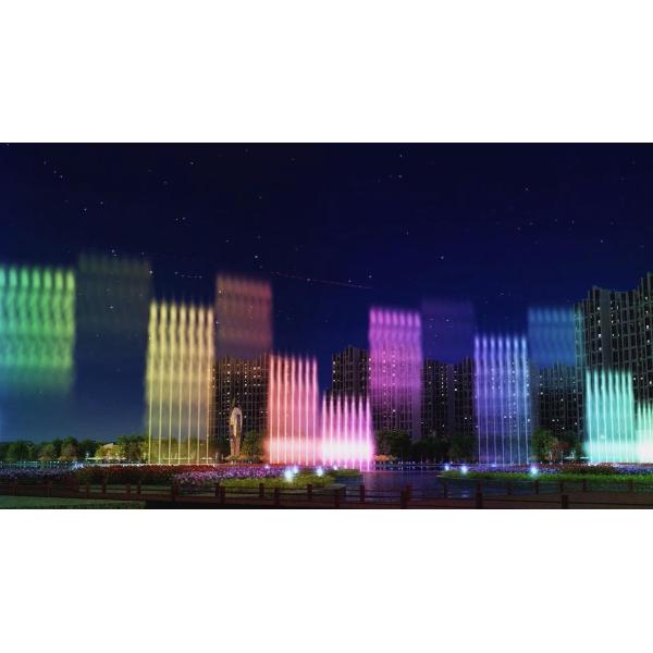 Multimedia floating shooting fountain