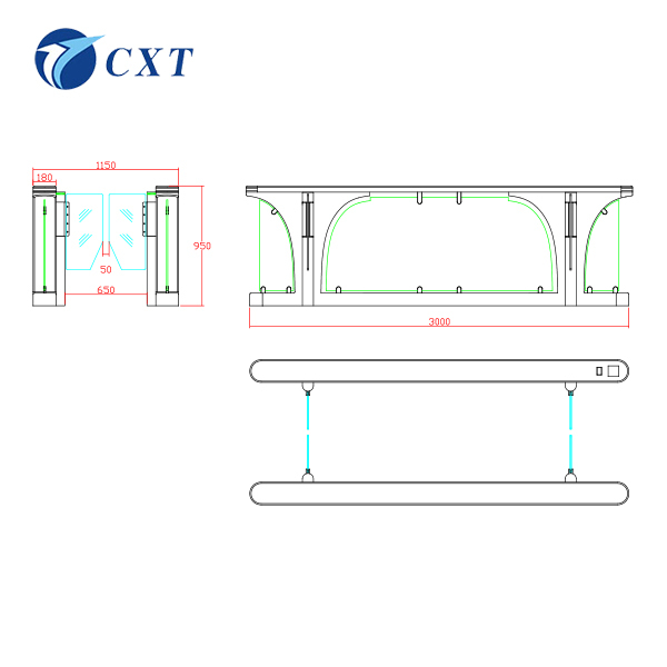 Brushless Motor Speed Gate Turnstile Intelligent Cloud Processing Visitor AB Door ast3