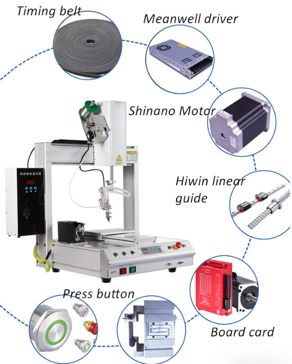 HS-S5331R 5-Axis Dual Table Robotic Soldering Machine front view