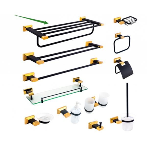 Solid Brass Bathrooms Sets Towel Shelf Brass Material Bath Towel Holder