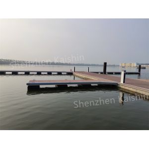 Quality Customized Marine Finger Pontoon Long HDPE Floats with WPC Decking for sale
