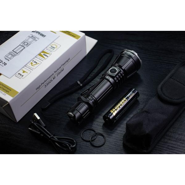 3300lm 280m Tactical LED Flashlights For Law Enforcement
