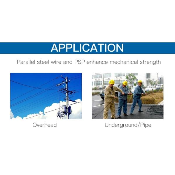 Mini ADSS ASU80 Unitube Fiber Optic Cable With 2 FRP