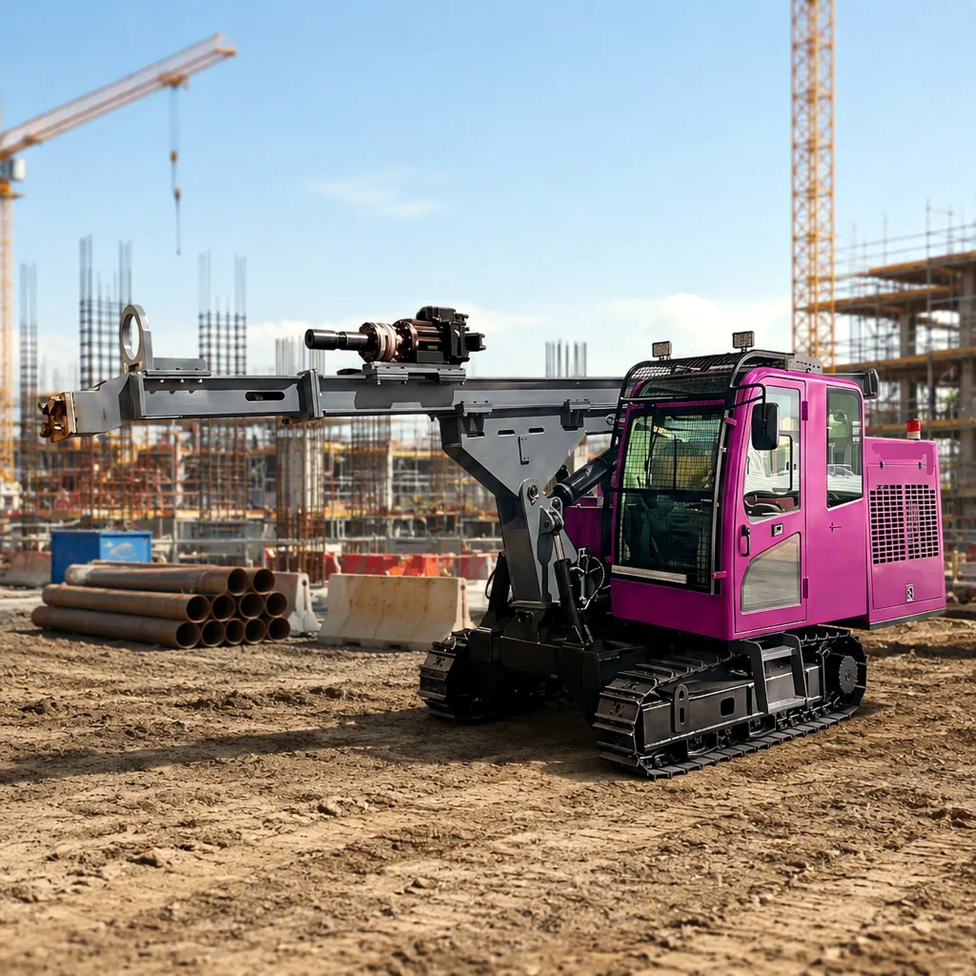 Multifunctional Pile Driver Four Piling Methods High Efficiency Hydraulic Hammer Pile Driver Machine