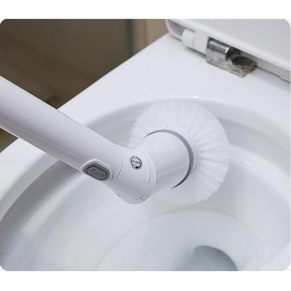 7 Replaceable Brush Heads Electric Spin Scrubber for Cleaning Bathroom Kitchen Floor