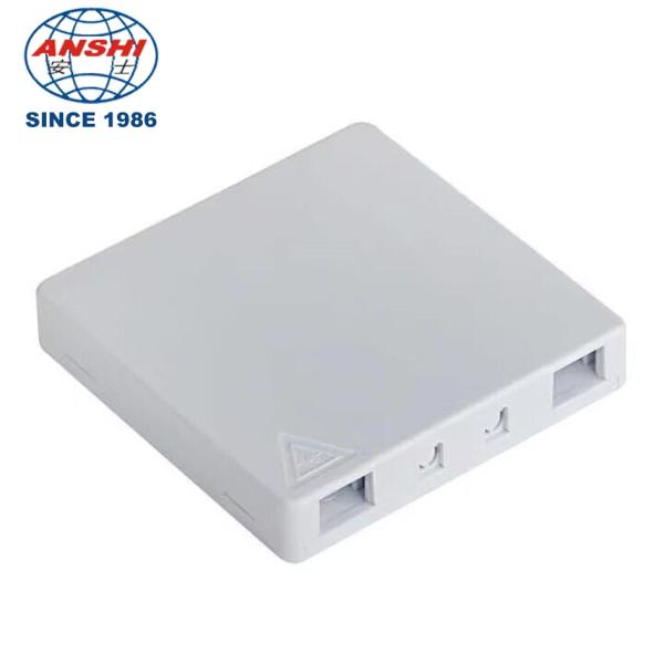 2 Port Ftth Faceplate Termination Box Socket Panel Fiber Distribution Box Information Indoor