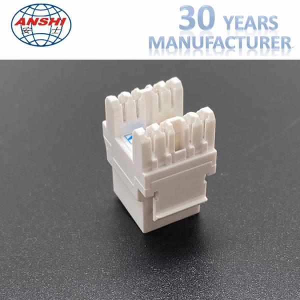 Network RJ45 Keystone Jack CAT5E CAT6 180 Degree UTP