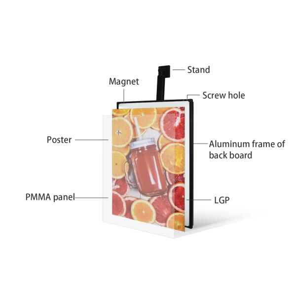 Snap Frame Wall Mounted Lightbox , Wall Mount Led Menu Boards For Restaurants